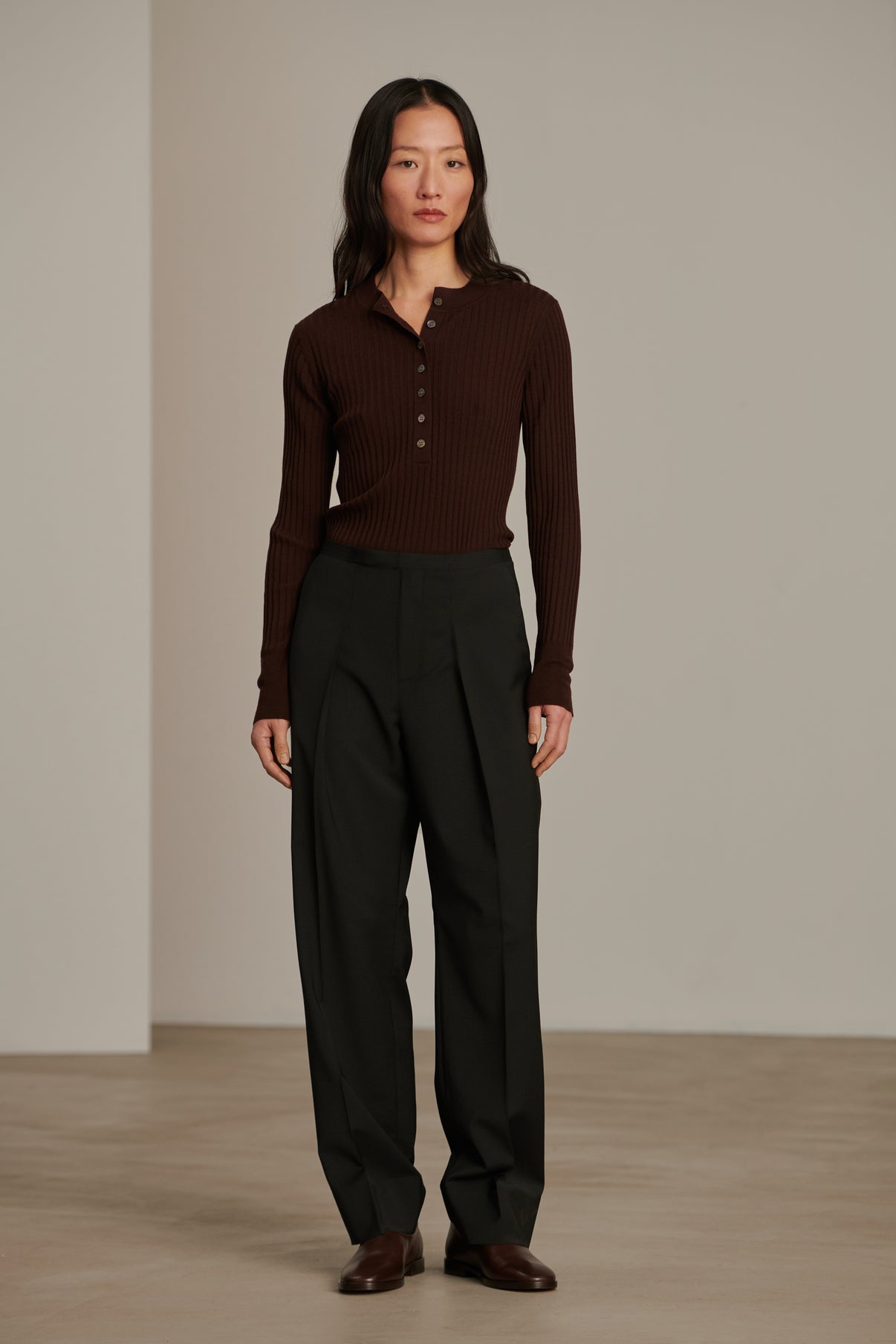 Pantalon Casimir - Noir/Écru - Femme vue 1