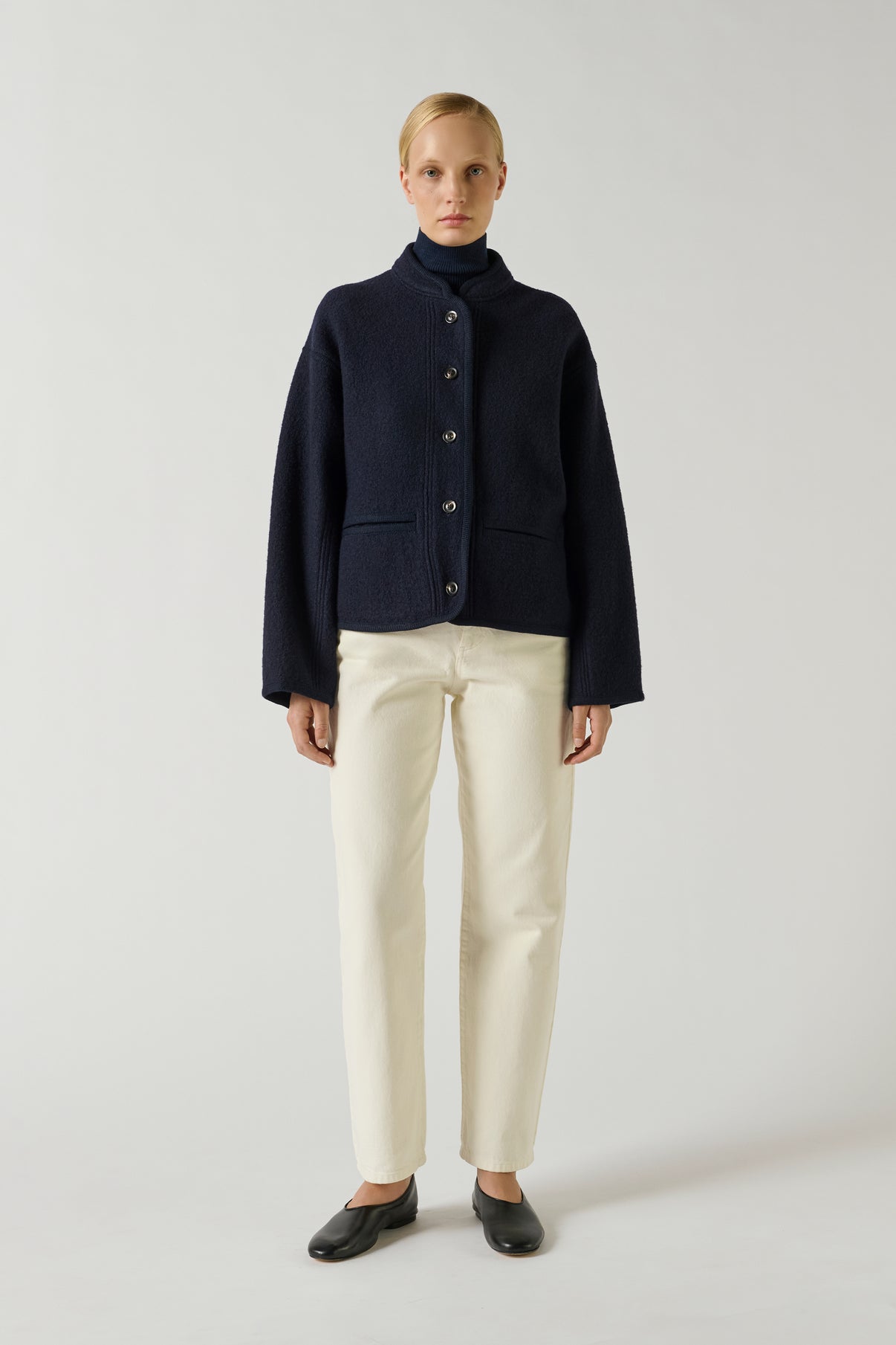 Veste Olympe - Navy - Laine - Femme vue 2