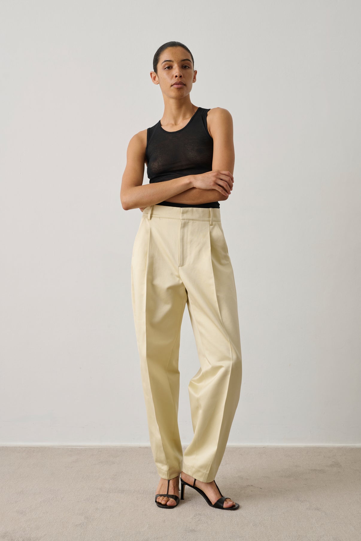 Pantalon Graham - Crème - Coton - Femme vue 3